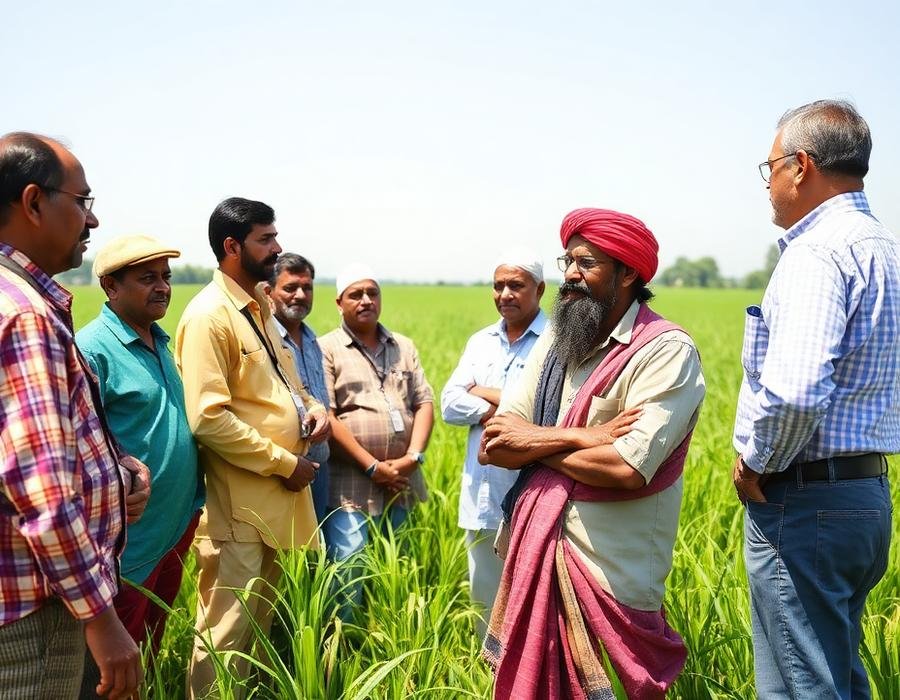 Farmers at a field demonstration day